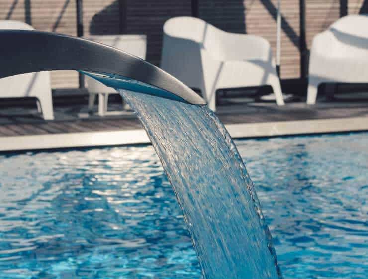 Outdoor Pool Water Feature