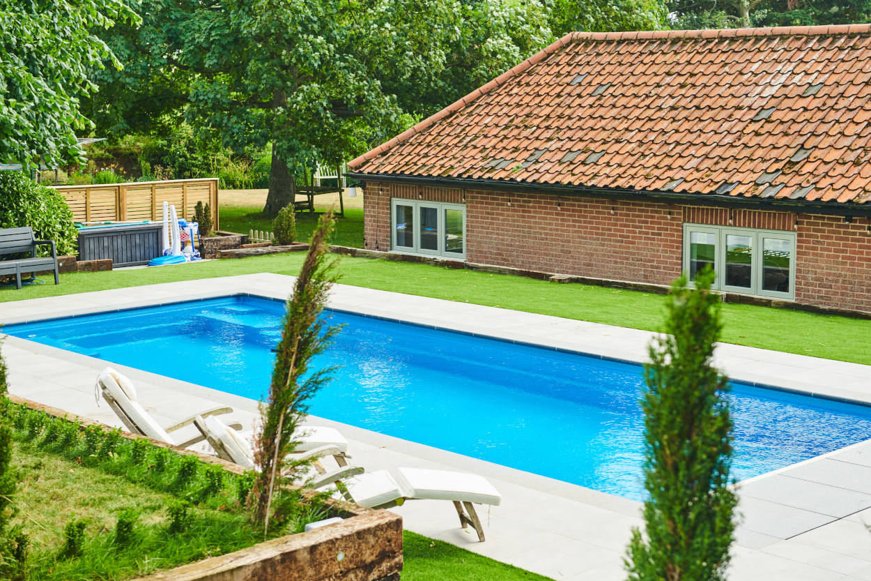 High-End XL Trainer Outdoor Pool Installation in Suffolk Gallery Image 1