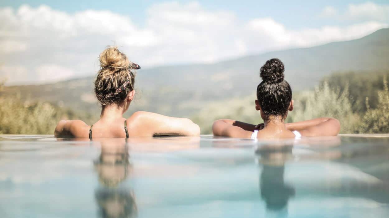 Two Women Poolside