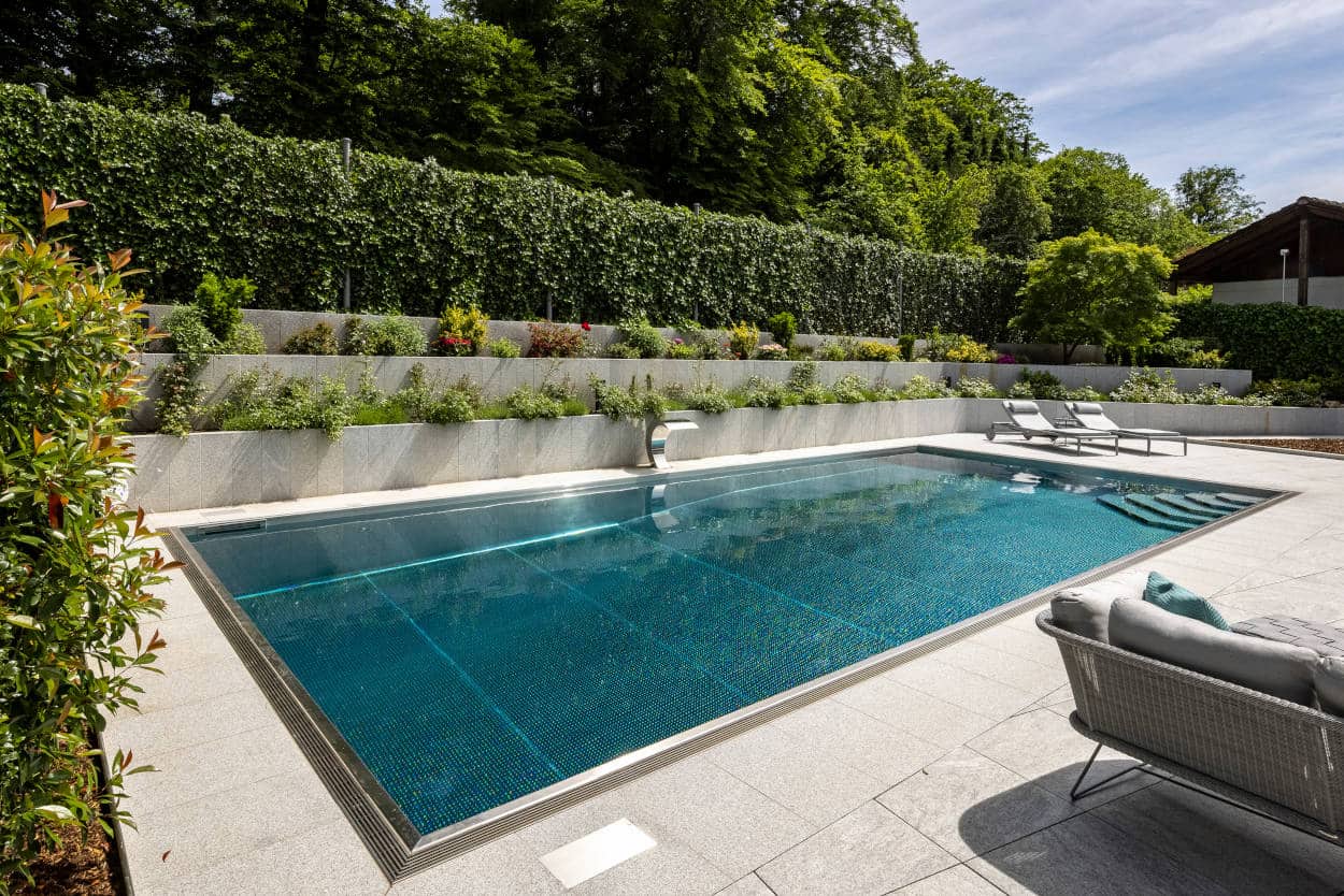 Stainless Steel Pool within Garden