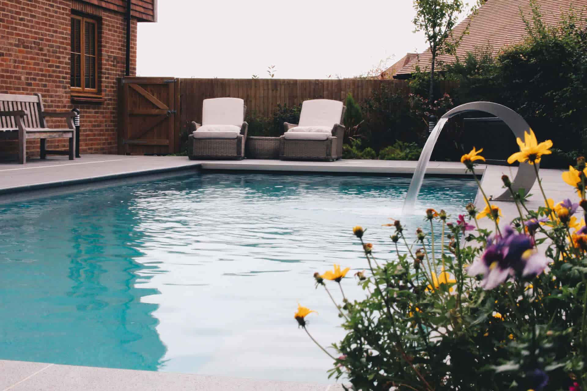 Outdoor Pool Two Loungers