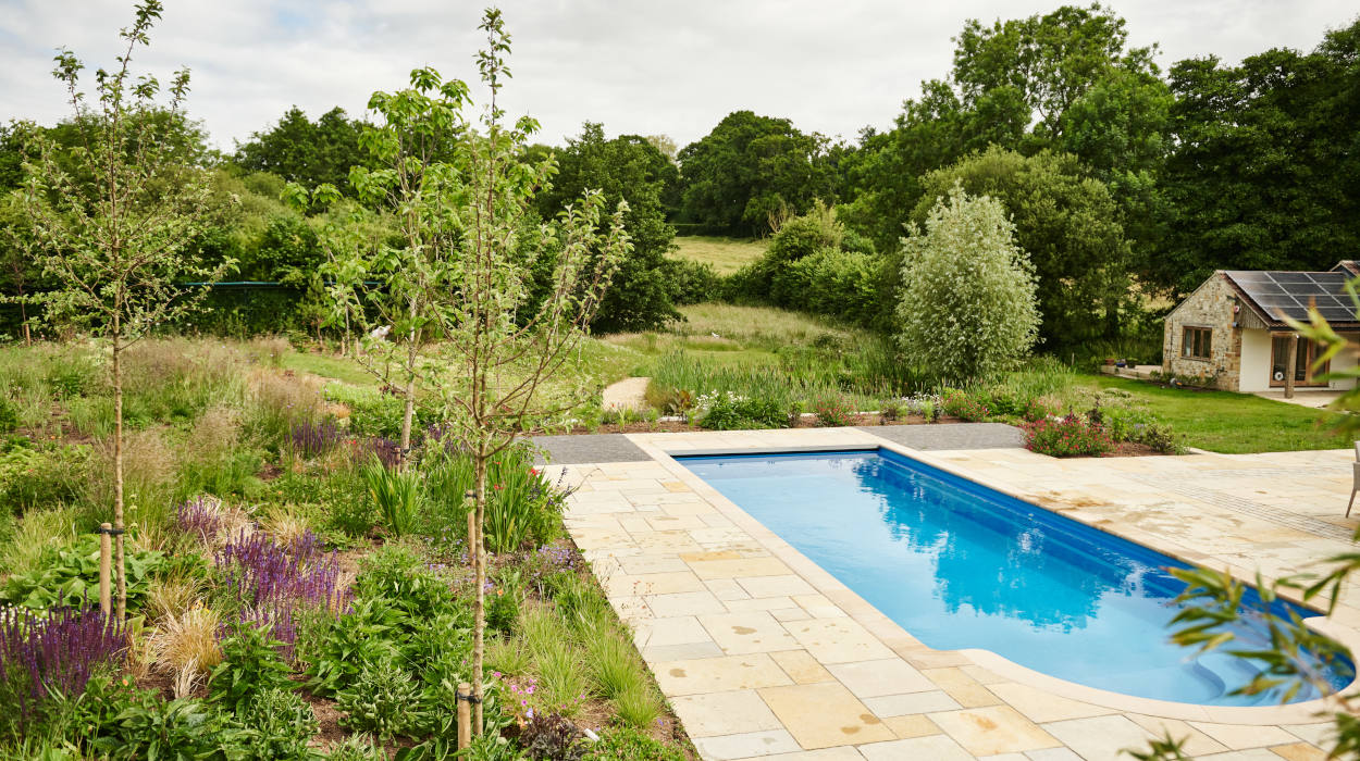 XL Java Outdoor Pool Installation with Roman End in Somerset Gallery image 2
