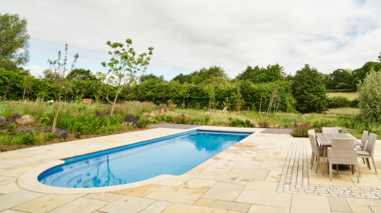 XL Java Outdoor Pool Installation with Roman End in Somerset Gallery image 5