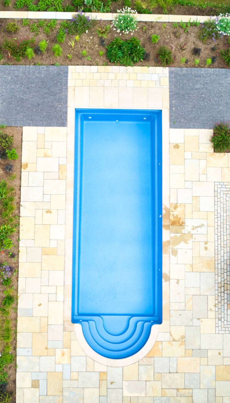 XL Java Outdoor Pool Installation with Roman End in Somerset Side image